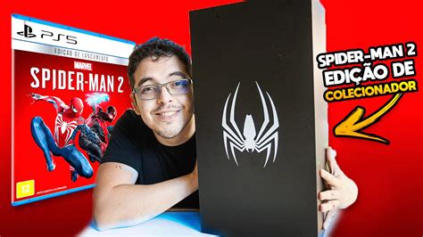 Spider Man 2 PS5 Abri a EDIÇÃO DE COLECIONADOR do Game do Homem