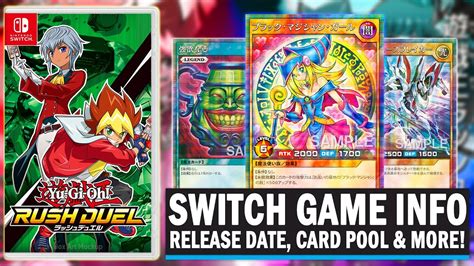 Huge News Yu Gi Oh Rush Duel Nintendo Switch Game Release Date Card