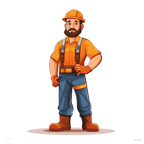 Premium Vector Construction Worker Cartoon Vector