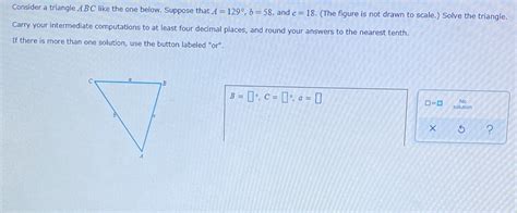 Solved Consider A Triangle Abc Like The One Below Suppose That A