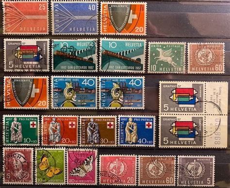 Timbres Suisses 1957 Kaufen Auf Ricardo