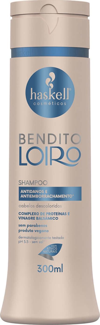 Kit Shampoo E Condicionador Antidanos Bendito Loiro Haskell 300ml