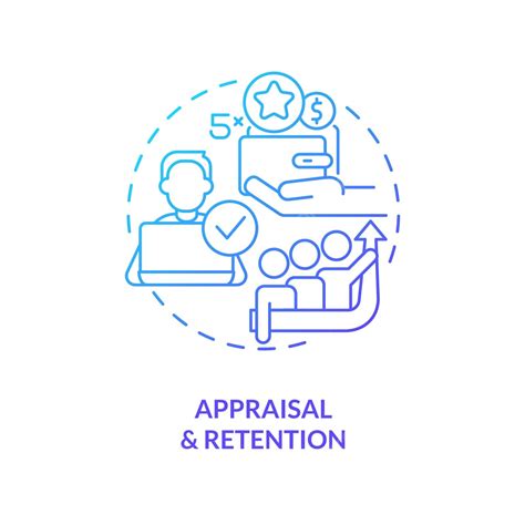 Evaluaci N Y Retenci N Icono De Concepto Degradado Azul Proceso De