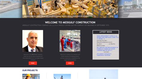 Medgulf Construction Company Home Website Designing Qatar Qatar