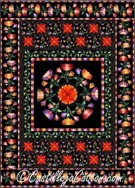 Flamenco Floral Dance Quilt Pattern Cjc 57711 Advanced Beginner
