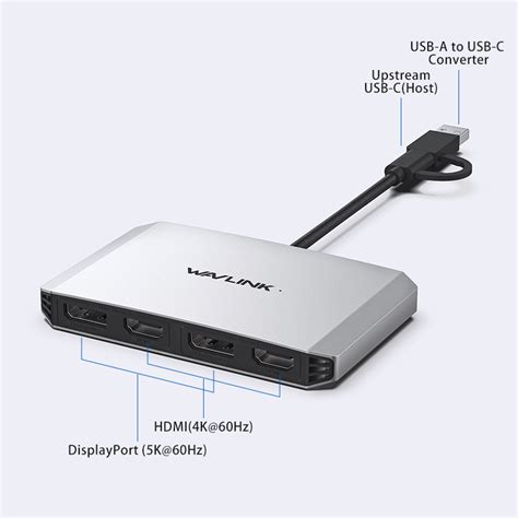 Wavlink Usb Cand Usb To Dual K Displayport Hdml Adapter Wavlink