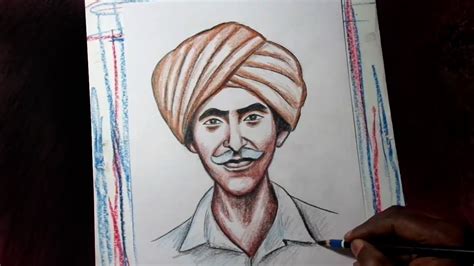 How To Draw Tribal Leader Komaram Bheem Drawing YouTube