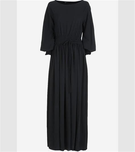 Buy Boohoo Shirred Waist And Cuff Woven Maxi Dress In Black 6thstreet