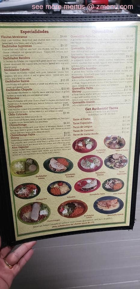 Menu at El Cabrito Mexican Restaurant, Dexter