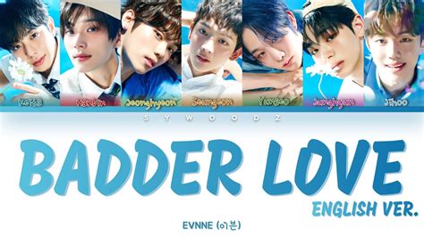 Evnne Badder Love Eng Ver Color Coded Lyrics Youtube