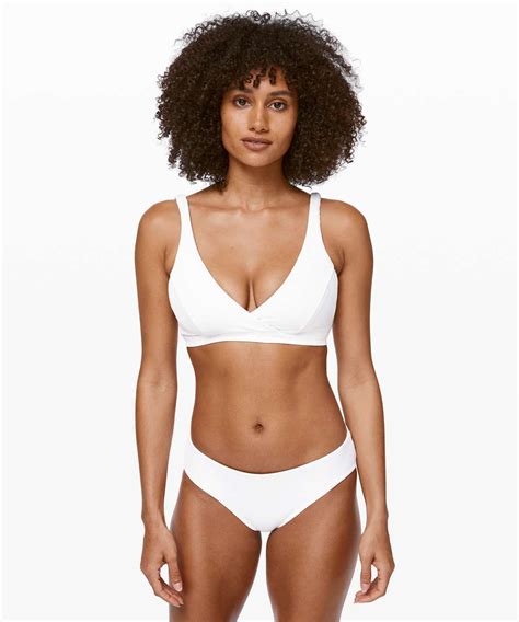 Lululemon Clear Waters Bikini Top White Lulu Fanatics