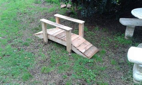 Small Bridge For Garden Creek Made From Recycled Pallet Length 14