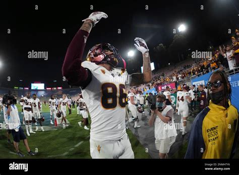 Arizona State Sun Devils Tight End Curtis Hodges 86 Celebrates After