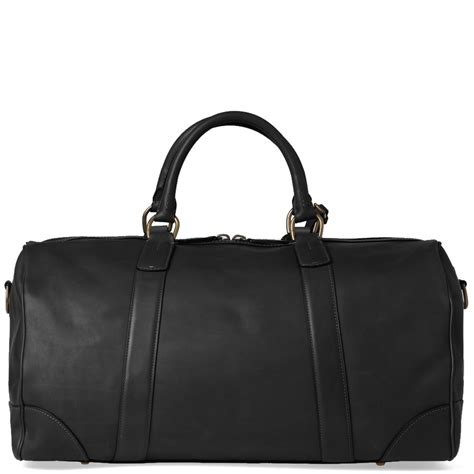 Polo Ralph Lauren Leather Duffle Bag Black End Gb