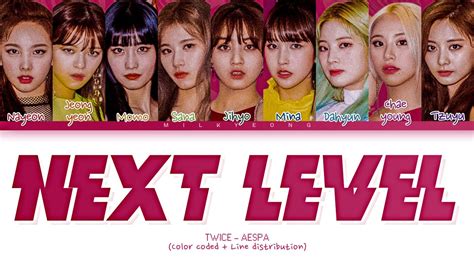 How Would Twice Sing Next Level By Aespa Color Coded Line