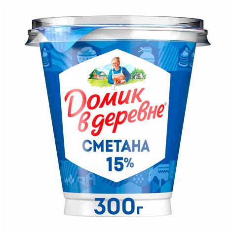 Купить сметана домик в деревне 15% 300г с доставкой на дом в магазине SPAR