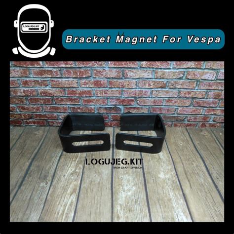 Jual Bracket Magnet Plat Nomor Vespa Lambretta Dudukan Braket Plat