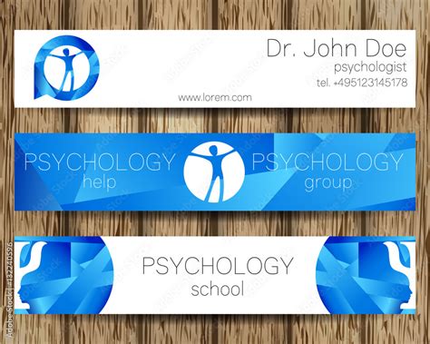 Vector Psychology Web banner design background or header Templates. Psi ...