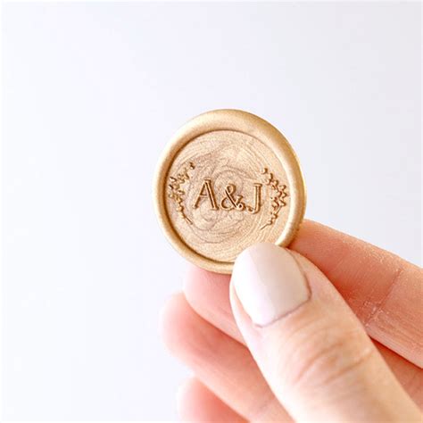 Laurel Monogram Wax Stickers Self Adhesive Wax Seals Custom Etsy