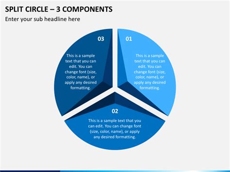 Split Circle 3 Components Powerpoint Template Ppt Slides