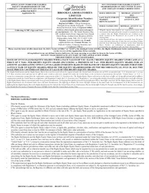 Fillable Online Brooks Application Form 2 Fax Email Print PdfFiller