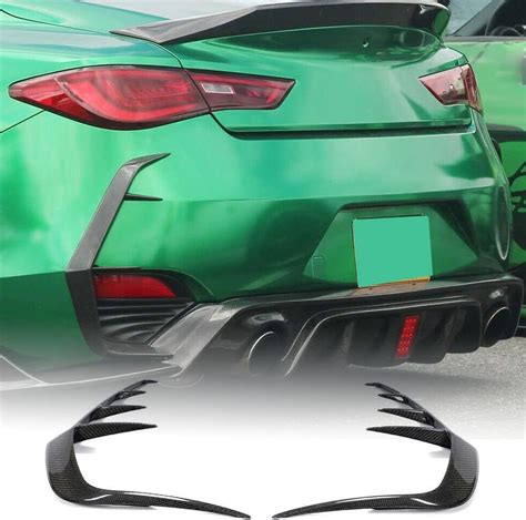 Carbon Fiber Rear Bumper Splitters For Infiniti Q60 Q60s Coupe 2 Door