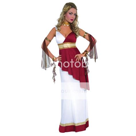 Womens Adult Greek Roman Goddess Toga Empress Fancy Dress Party Costume