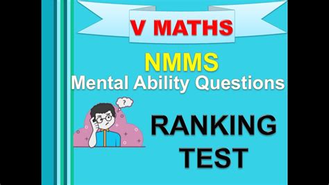 Ranking Test Nmms Ntse Exam Mental Ability Questions Tips And