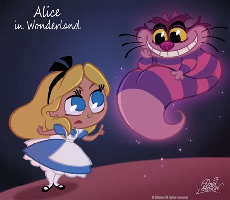 Walt Disney Fan Art Alice Chesire Cat Walt Disney Characters Fan