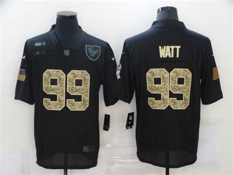 Men S Houston Texans 99 J J Watt Black Camo 2020 Salute To Service Stitched Nfl Nike Limited