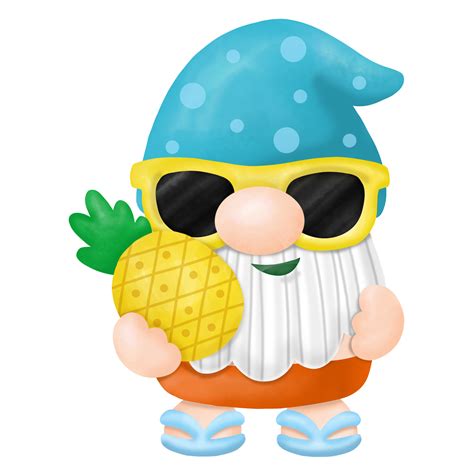 Summer Gnomes Watercolor Clipart Beach Gnomes Png