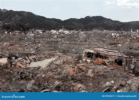 Tsunami Japan 2011 Fukushima Editorial Photo - Image of misfortune ...