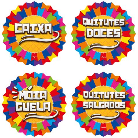 Placas Sinalizadoras Festa Junina Arraiá 27 5x27 5cm cada 4