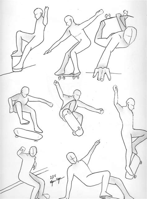 Skateboarder Drawing Reference