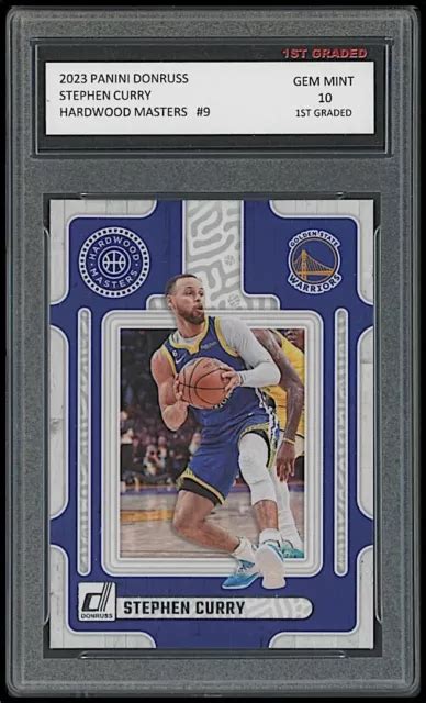 2023 24 STEPHEN CURRY Panini Donruss 1st Graded 10 NBA Hardwood Masters