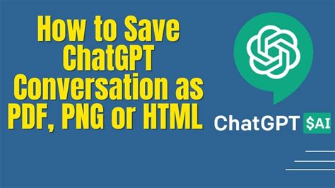 How To Download Chatgpt Conversation As A Pdf How To Save Chatgpt To