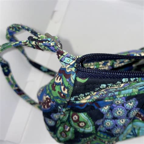 Vera Bradley Blue Rhapsody Amy Green Purple Small Cro Gem