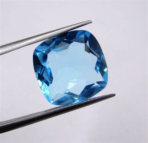 Mm Lab Created Blue Topaz Cushion Cut Lot Loose Gemstone For Jewelry