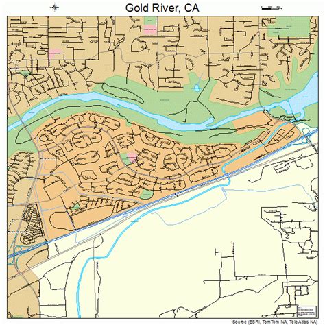 Gold River California Street Map 0630345