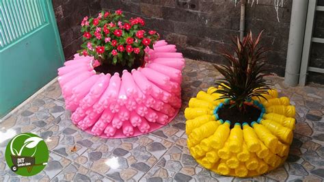 Amazing Flower Pot Made From Plastic Bottles For Your Garden Youtube