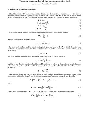 Fillable Online Chimera Roma Infn Notes On Quantization Of The