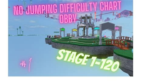 No Jumping Difficulty Chart Obby Stage 1 120 Part 1 Youtube