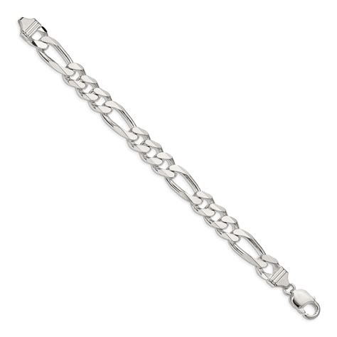 Sterling Silver 10 75mm Figaro Chain Unclaimed Diamonds