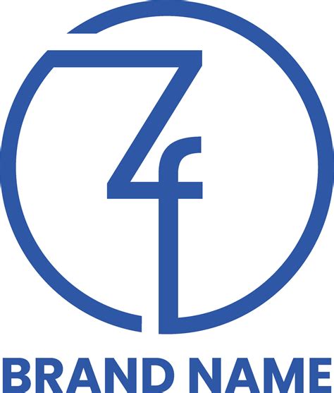 Zf Initial Logo With Circle Vector Art At Vecteezy