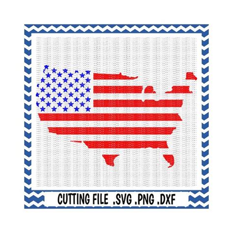 Usa American Flag Svg Dxf Fcm Png Cutting File For Cricut Etsy