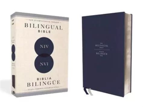 NUEVA VERSI N I Niv NVI 2022 Bilingual Bible Leathersoft Navy De