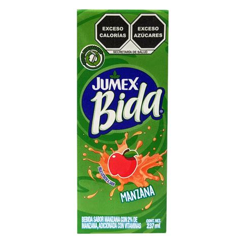 JUMEX BIDA SABOR MANZANA 237 ML.