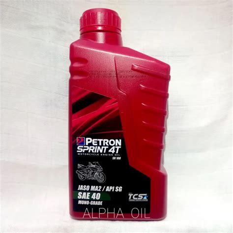 Petron Sprint 4T SR100 Monograde SAE 40 Red 1L Motorcycle Oil Lazada PH