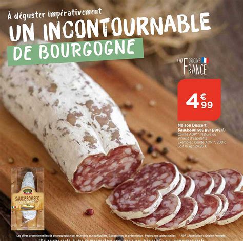 Promo Maison Dussert Saucisson Sec Pur Porc Chez Bi Icatalogue Fr