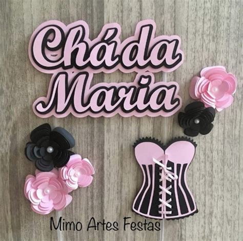 Topo De Bolo Chá de Lingerie 3 Arquivo De Corte Elo7